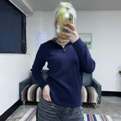 トゥーティー/0111 POLO RALPH LAUREN ポロラルフローレン ネイビー ハーフハーフジップ 起毛 フリース ニット