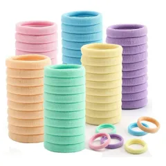 【送料無料】shefun ヘアゴム 黒 茶 白 カラフル 100本セット 直径 4cm 太さ 7mm 大人 子供 ポニーテール 髪ゴム レディース メンズ 高弾性 跡が