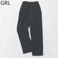 グレイル　ワイドパンツ　ハイウエスト　タック　ウエストゴム　ポケット　カジュアル　シンプル　上品　ブラック　XSサイズ