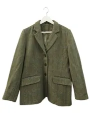 ハリスツイード Harris Tweed ジャケット 長袖 ツイード グリーン系 ウール 3B 14 上着 アウターのサムネイル