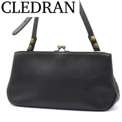 【美品】CLEDRAN ノム がま口 ポシェット ショルダーバッグ ブラック