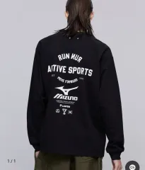 Lイルコルソ X ミズノ RUN & MOVE ロング スリーブ Tシャツ ブラック