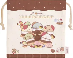 【中古】バッグ A柄 喫茶すみっコでチョコレートフェアテーマ 巾着 「すみっコぐらし」