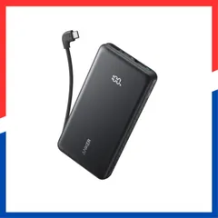 【即日発送】Android iPad 15 / / 16 17 iPhone その他各種機器対応 PD/PowerIQ搭載/PSE技術基準適合】 【USB USB-Cケーブル) Built-In 22.5W ブラック (10000mAh Bank Power