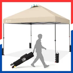 【在庫処分】断熱 高耐水加工 シルバーコーティング生地日除け 通風口設計】 キャンプ 底輪で移動簡単 収納便利 アウトドア 3段階高さ調節 【セントラルロック組立 ビーチ 3m×3m タープテント 運動会 ワンタッチ SHADES フェスティバルイベント（ライ