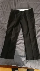 UNIQLO ユニクロ ブラック コットン パンツ 33インチ 丈 94