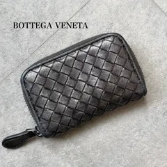 BOTTEGA VENETA ボッテガヴェネタ イントレチャート レザー コインケース 小銭入れ シルバー コンパクトウォレット ミニ財布　a8
