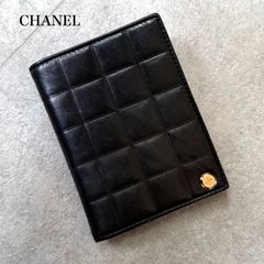 CHANEL チョコバー パスカードケース(パテントレザー)ゴールドココ 