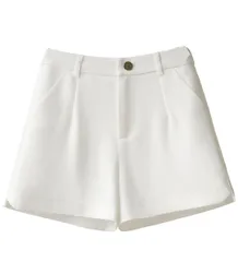 可愛い ストレート 涼しい イージーパンツ ワイドパンツ カジュアル スーツパンツ シンプル ボトムス ショーパン 美脚 夏ミニパンツ 脚長 ミニパンツ 着痩せ 短パン ショットパンツ 通勤 レディース 春夏 [YUANYUAN]