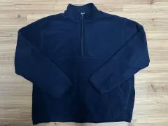 ユニクロ ネイビー フリース ハーフジップアップ フリース 105