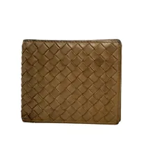 ボッテガ・ヴェネタ 二つ折り財布 レザー イントレチャート レディース BOTTEGA VENETA