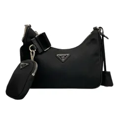 PRADA(プラダ) ショルダーバッグ Re-Edition 2005 Re-Nylon バッグ 黒 チェーンショルダー/Re-Edition 2005/ミニバッグ/ストラップ着脱可