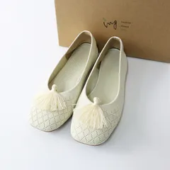 イング ing IGUC52270 【サステナブル】2WAYスクエアトゥニットパンプス 24cm アイボリー┃フラットヒール【2400014790139】のサムネイル