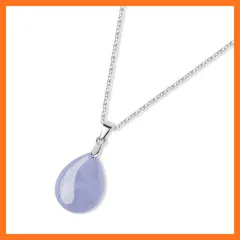 【新品】 [ガーブ]GAVU ブルーレースアゲート ティアドロップ シルバー925 パワーストーンネックレス レディース 0
