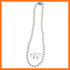 【新品】 最高級オーロラ花珠本貝パール7mmネックレス イヤリング ピアス セット 日本製 16インチ 宝飾店仕様 結婚式 冠婚葬祭 ブラックフォーマル 入学式 卒業式 入園式 卒園式 akシリーズ (オーロラクリーム ＆ イヤリング) 1