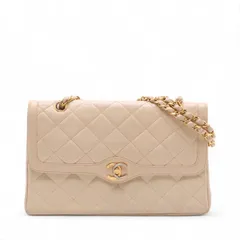 美品 シャネル マトラッセ ダブルフラップ レザー 2WAY チェーン ショルダーバッグ 肩掛け ハンド レディース MMM DF50-9【中古】