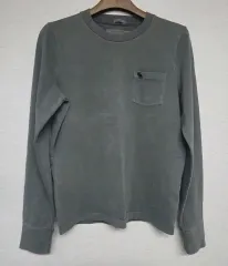 アバクロンビー メンズ 長袖 Tシャツ ポケット グレー (100巻推奨)