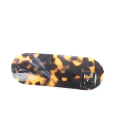 美品 フェンディ FF バレッタ ヘアピン 髪留め ヘアアクセサリー ファッション ブラウン レディース RWE DJ28-5【中古】