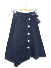 エムズグレイシー Asymmetry Skirt 917136 スカート 36 ネイビー アシンメトリー IT0UPGQRJSDS