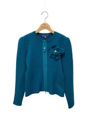 エムズグレイシー 318314 カーディガン 40 グリーン カメリアジップ