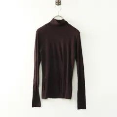 美品 2024AW アニュアンス anuans シアーウールタートルネックカットトップス F＼ダークブラウン ハイネック ニット【2400014793826】
