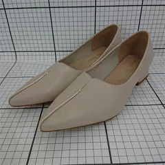 ◇ Θ オリエンタルトラフィック ORiental TRaffic 45301 ベージュ系レザー調ローファーパンプス レディース E  【1512100016359】