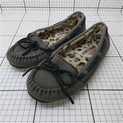 ◇ ⊇ ミネトンカ MINNETONKA 4409 モカシン ファーライニング グレー系 レディース E 【1601150011336】