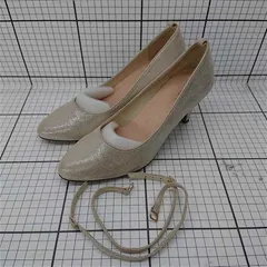 ◇ Θ オリエンタルトラフィック ORiental TRaffic グリッターパンプス ベージュ系 レディース 38 E  【1601070006726】