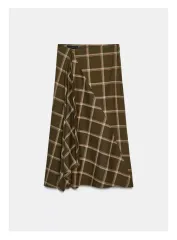 ZARA チェック ロング丈スカート