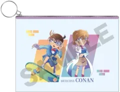 【中古】雑貨 江戸川コナン＆灰原哀(パープル) クリアフラットポーチ 「名探偵コナン」