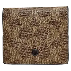 COACH(コーチ) コインケース シグネチャー柄 ブラウン×ベージュ