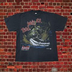 XL Budweiser Tシャツ ワニ プリント ブラック - メルカリ