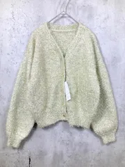 新品 tocco closet トッコクローゼット 186-182683 キラキラ オーロラフィルム入り ニット カーディガン sizeM/ミント  ◇■レディース