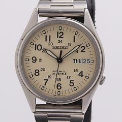 SEIKO5 自動巻 アイボリー文字盤 ミリタリー フィールド 21JEWELS