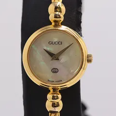 美品 稼働 グッチ バングルウォッチ 2700L QZ シェル文字盤 レディース腕時計 2000000 1RSG ABC18341 KMT