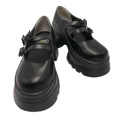 ヨースケユーエスエー YOSUKE U.S.A 厚底 ダブルストラップ シューズ レディース JPN：37 