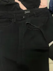 ブラック ダメージ デニム m