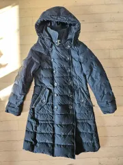 バーバリー ブラック WHO フード ロング ダウン コート S