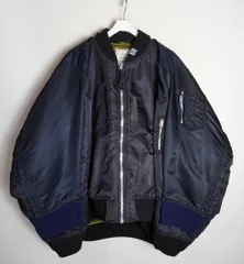 Maison MIHARA YASUHIRO メゾン ミハラヤスヒロ バックカバード MA-1 ジャケット ブルゾン A10BL051 サイズ48 黒 328Q♪