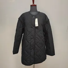 GU　タグ付 ヒートパデッド 2WAY オーバサイズブルゾン　コートLサイズ　ブラック　キルティング　ベスト　ジーユー　【0019H】