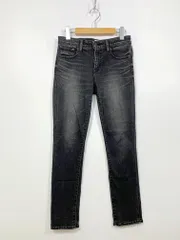 RODEO CROWNS ロデオクラウンズ 420CSR12-0190 BLACK DENIM スリムストレート パンツ size27/黒 ■■レディース