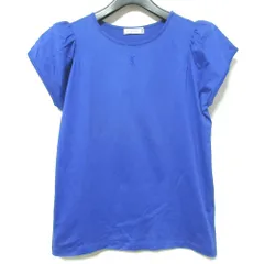 美品 Yves Saint Laurent イヴサンローラン YSL刺繍 ヴィンテージ カットソー サイズM ネイビー レディース 古着 中古 USED