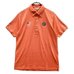 サイズ：L AND PER SE アンパスィ  ボタンダウン 半袖ポロシャツ  オレンジ系 [240101546111] ゴルフウェア メンズ ストスト