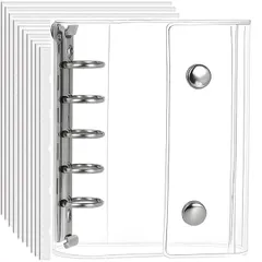 シール帳 M5 バインダー 女の子 はがせる 透明ファイル 3Dシール対応 バインダー＆シール台紙 3層構造 (M5 シルバー+透明)