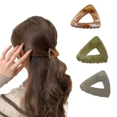 バンスクリップ ミニ ヘアクリップ 3個入り 三角ヘアクリップ 髪留め 小さめ ヘアー クリップ アクセサリー ヘアアレンジ サイドクリップ 髪飾り おしゃれ 韓国風 シンプル 無地 レディース 日常 プレゼント (3色C)
