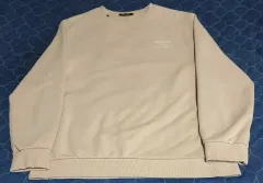 GUESS ゲス 刺繍 ロゴ オーバーサイズ スウェット ブラウン (XL)