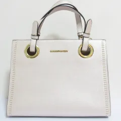 美品 SAMANTHA VEGA サマンサベガ ロゴベルト スクエアハンドバッグ ショルダーバッグ ベージュピンク レディース 古着 中古 USED