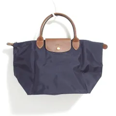 良品 LONGCHAMP ロンシャン ルプリアージュ ナイロン 折りたたみ トートバッグ パープル レディース 古着 中古 USED
