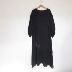 美品 BEAUTY&YOUTH ビューティーアンドユース ボリュームフレアマキシワンピース 1626-242-4088 M ブラック レディース 古着 中古 USED