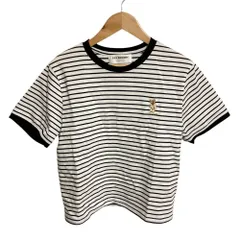 美品 25SS LILY BROWNリリーブラウン Lily Bear ボーダーTシャツ ONESIZE ブラック ホワイト レディース 古着 中古 USED